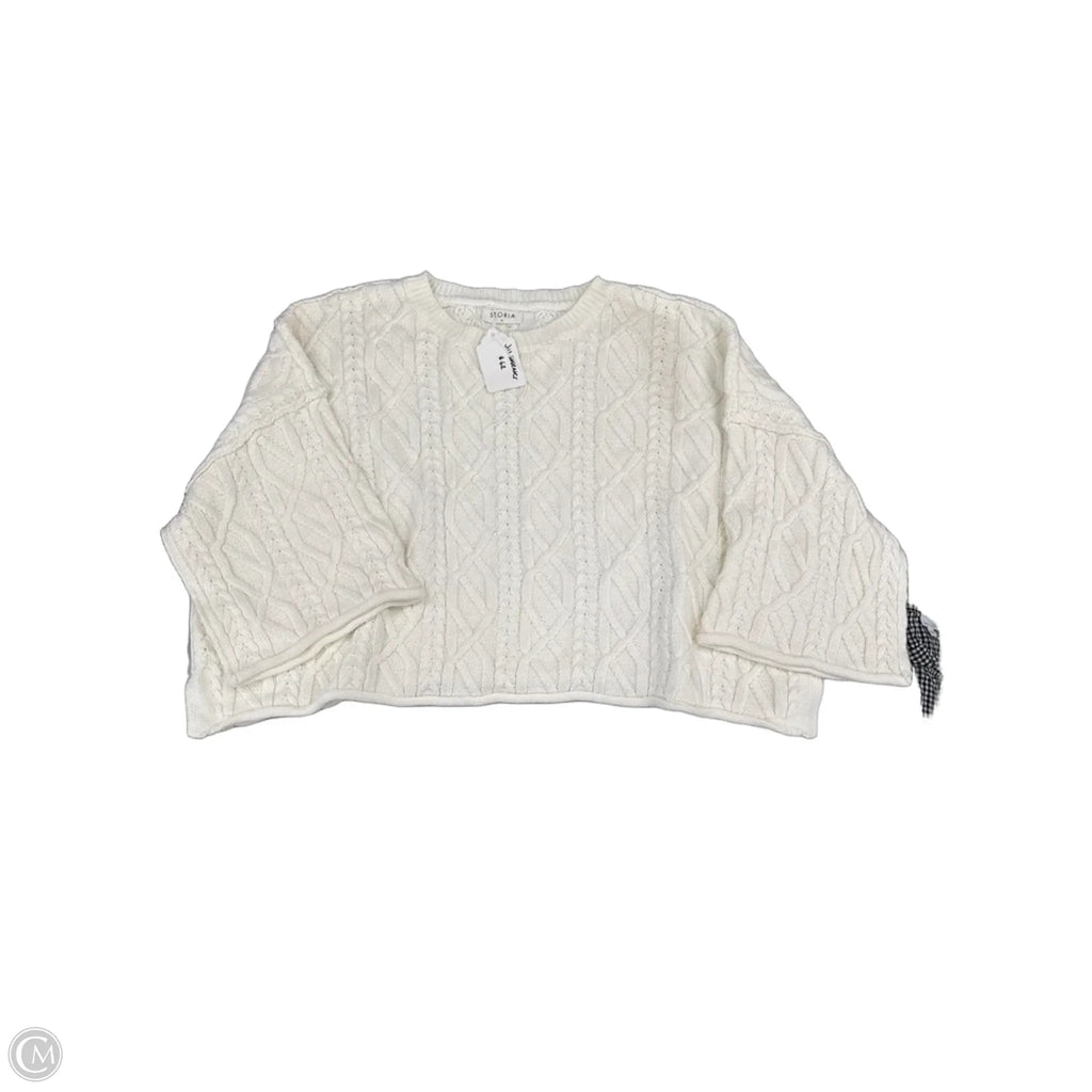 Sweater By Storia In White, Size: M