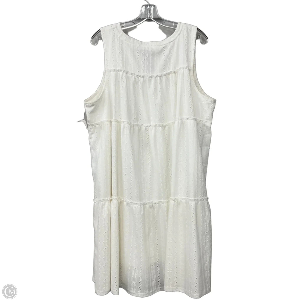 Dress Casual Midi By Maurices In White, Size: Xxl