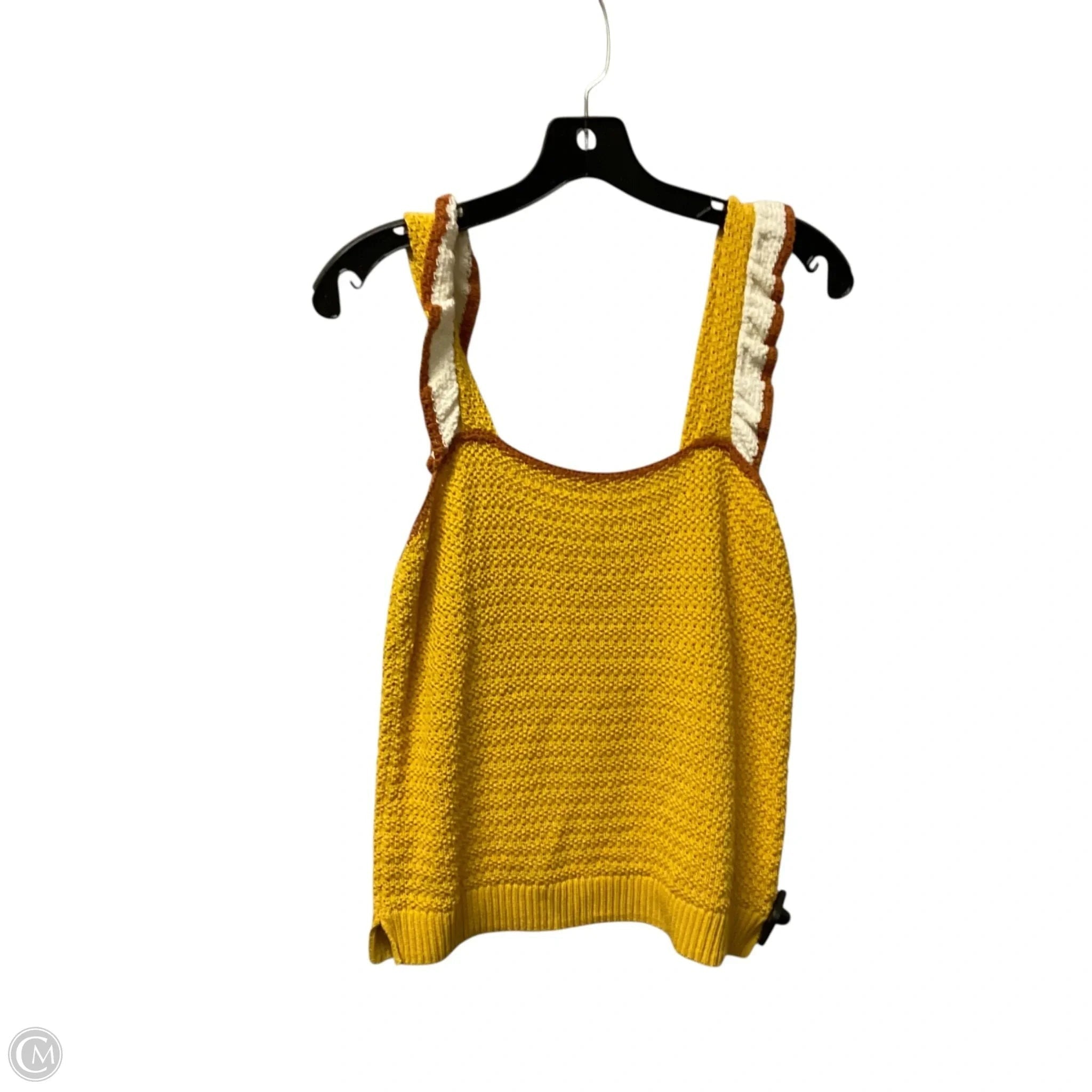 Top Sleeveless By Madewell In Yellow, Size: S