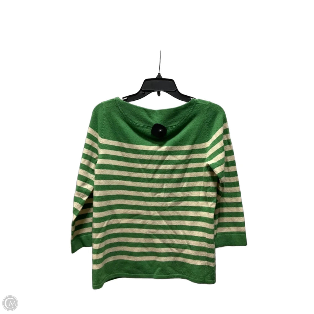 Sweater By J. Crew In Green & White, Size: M