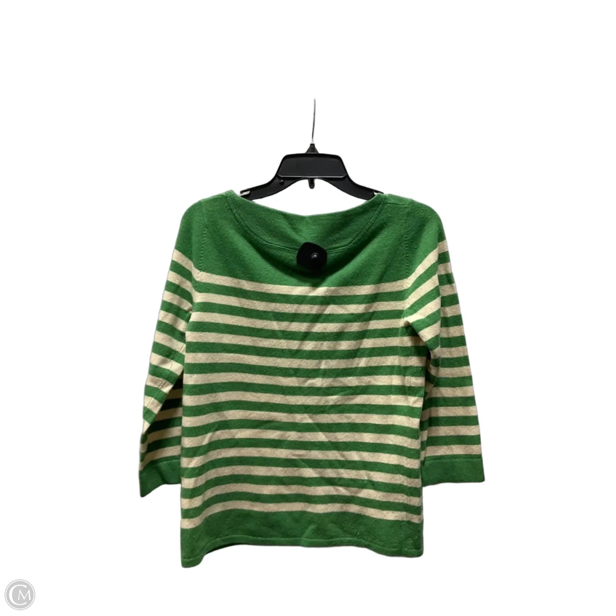 Sweater By J. Crew In Green & White, Size: M