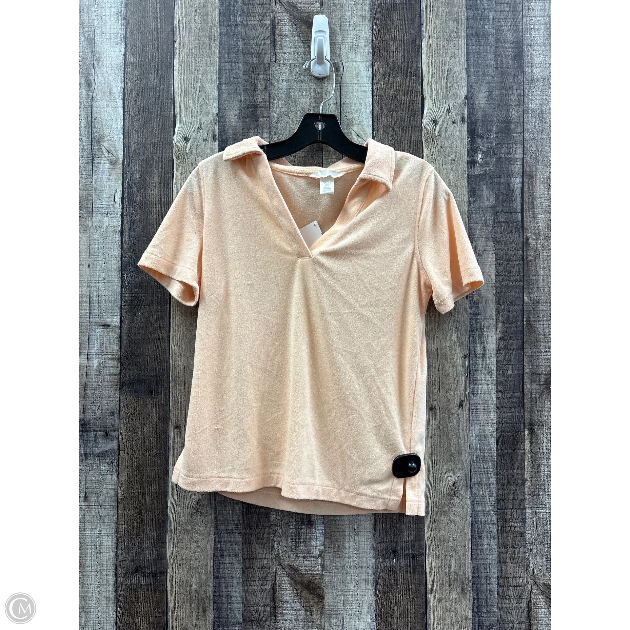 Top Short Sleeve By H&m In Peach, Size: Xs