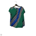 Top Short Sleeve By Liz Claiborne In Blue & Green, Size: Xl