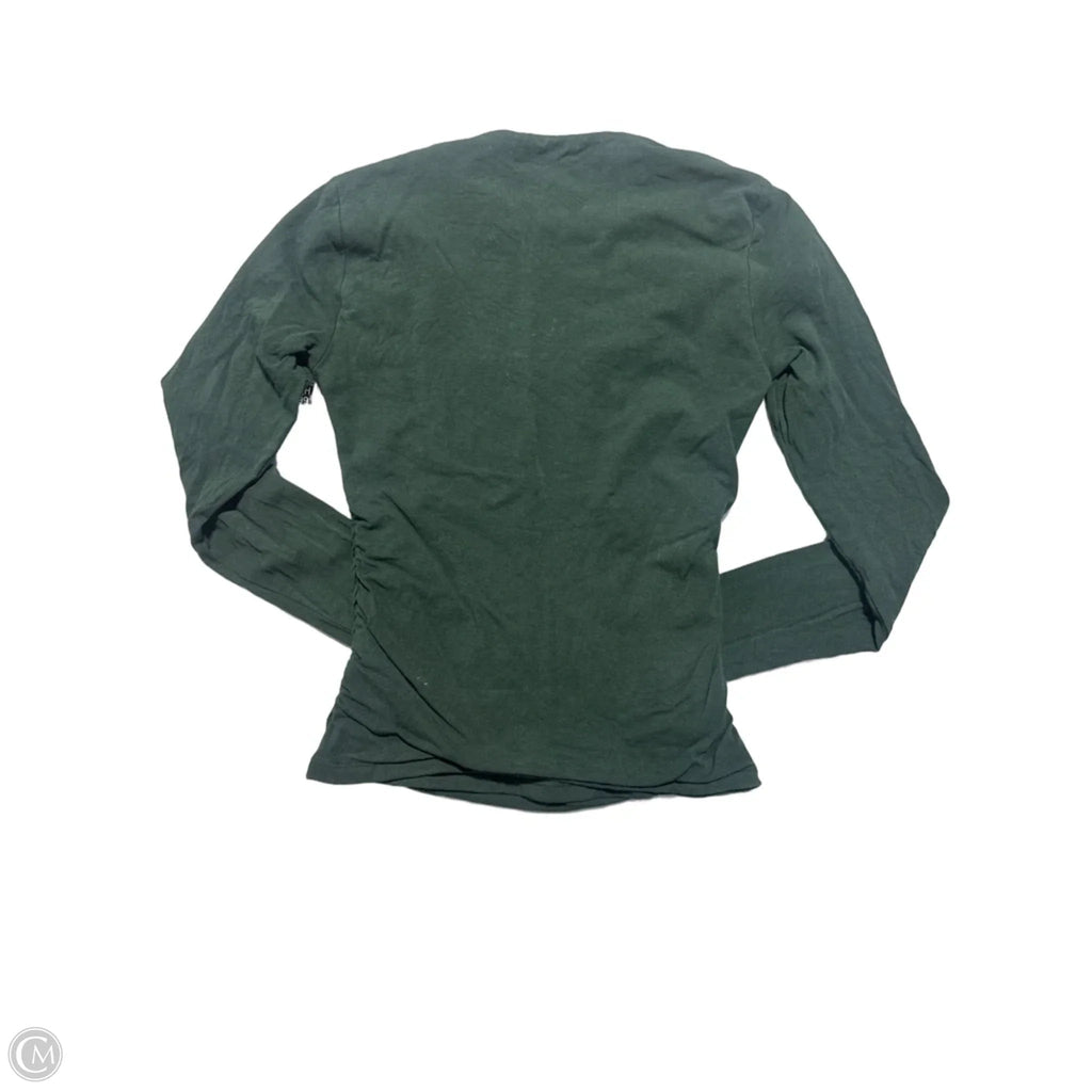 Top Long Sleeve By Abercrombie And Fitch In Green, Size: S