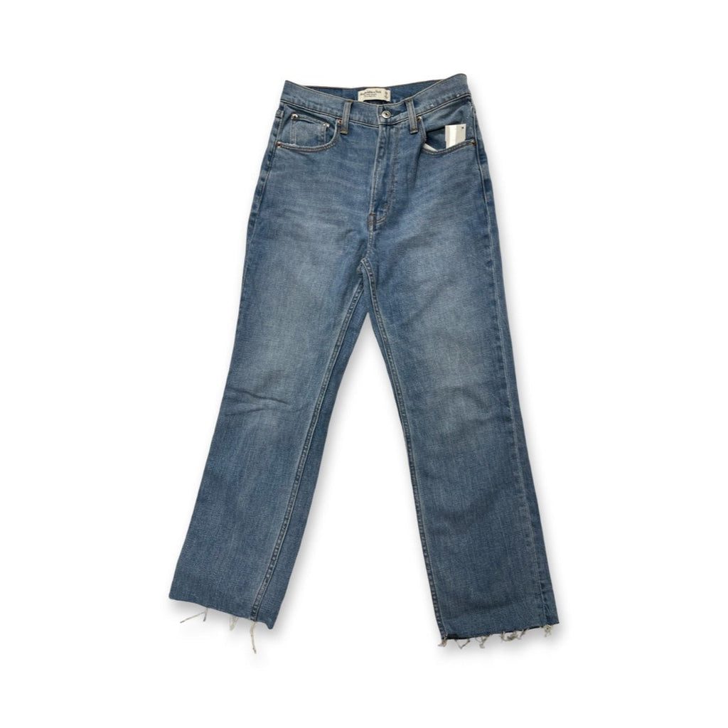 Jeans Straight By Abercrombie And Fitch In Blue Denim, Size:2