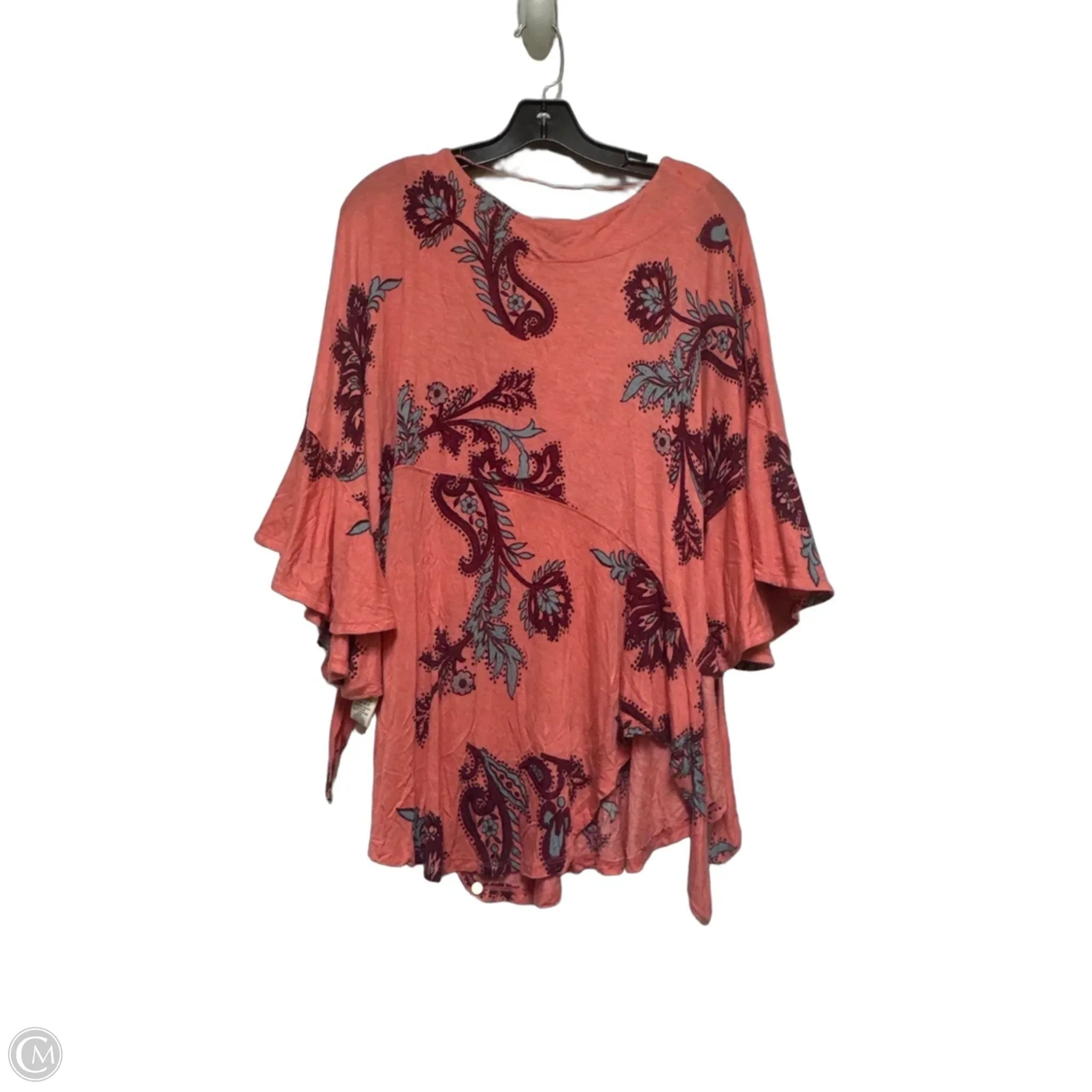 Top Short Sleeve By Free People In Paisley Print, Size: L