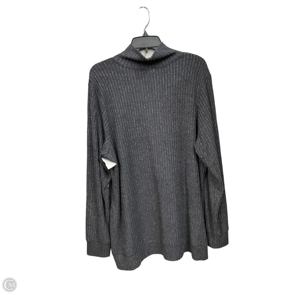 Top Long Sleeve By Tori Richards In Grey, Size: 3x