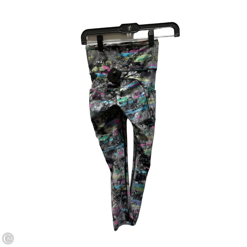 Athletic Leggings By Lululemon In Black & Pink, Size: 0