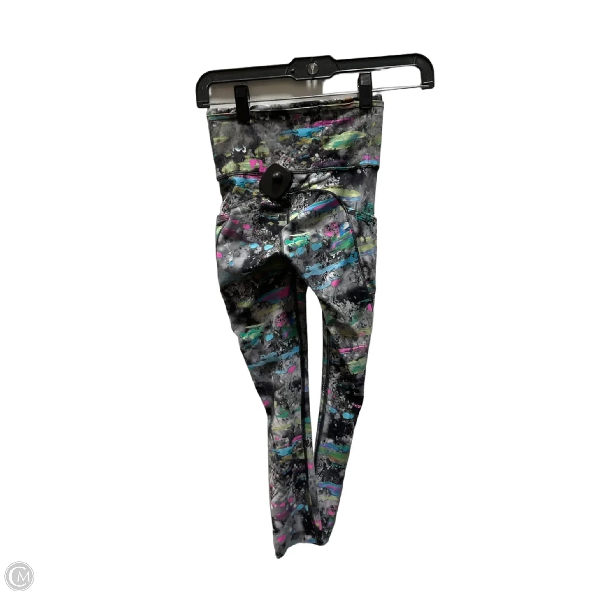 Athletic Leggings By Lululemon In Black & Pink, Size: 0