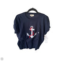 Vest Sweater By Loft In Blue & Red & White, Size: L