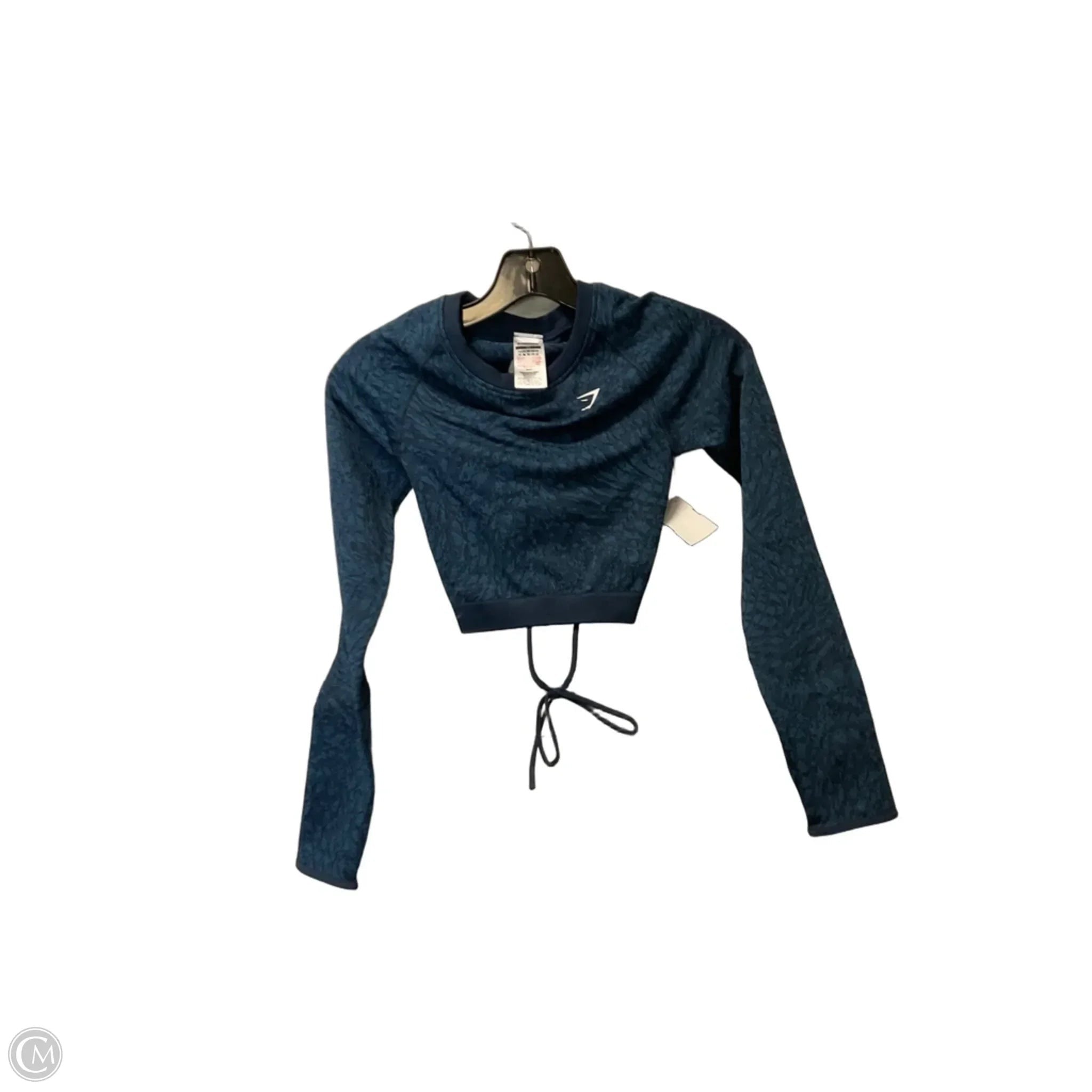Athletic Top Long Sleeve Crewneck By Gym Shark In Blue, Size: Xs