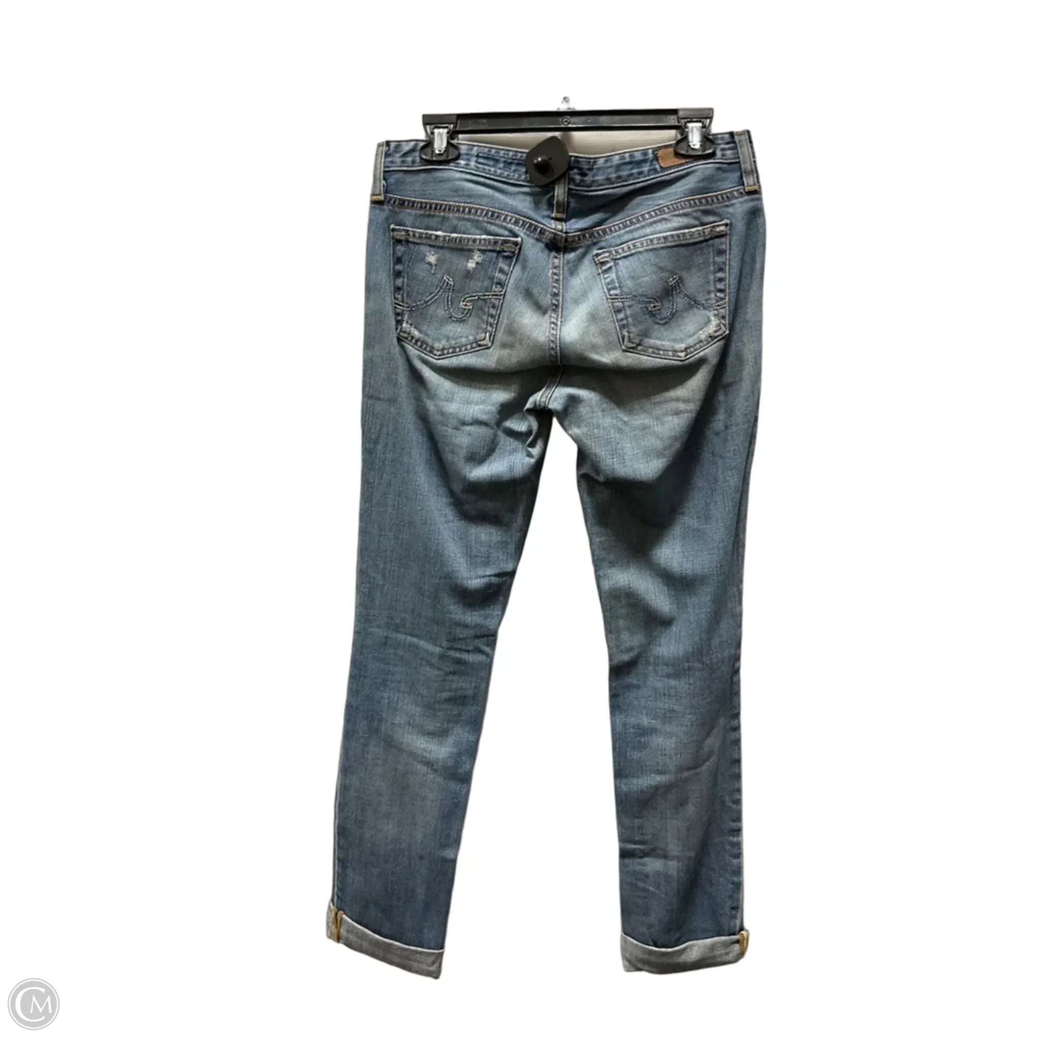 Jeans Straight By Adriano Goldschmied In Blue Denim, Size: 6