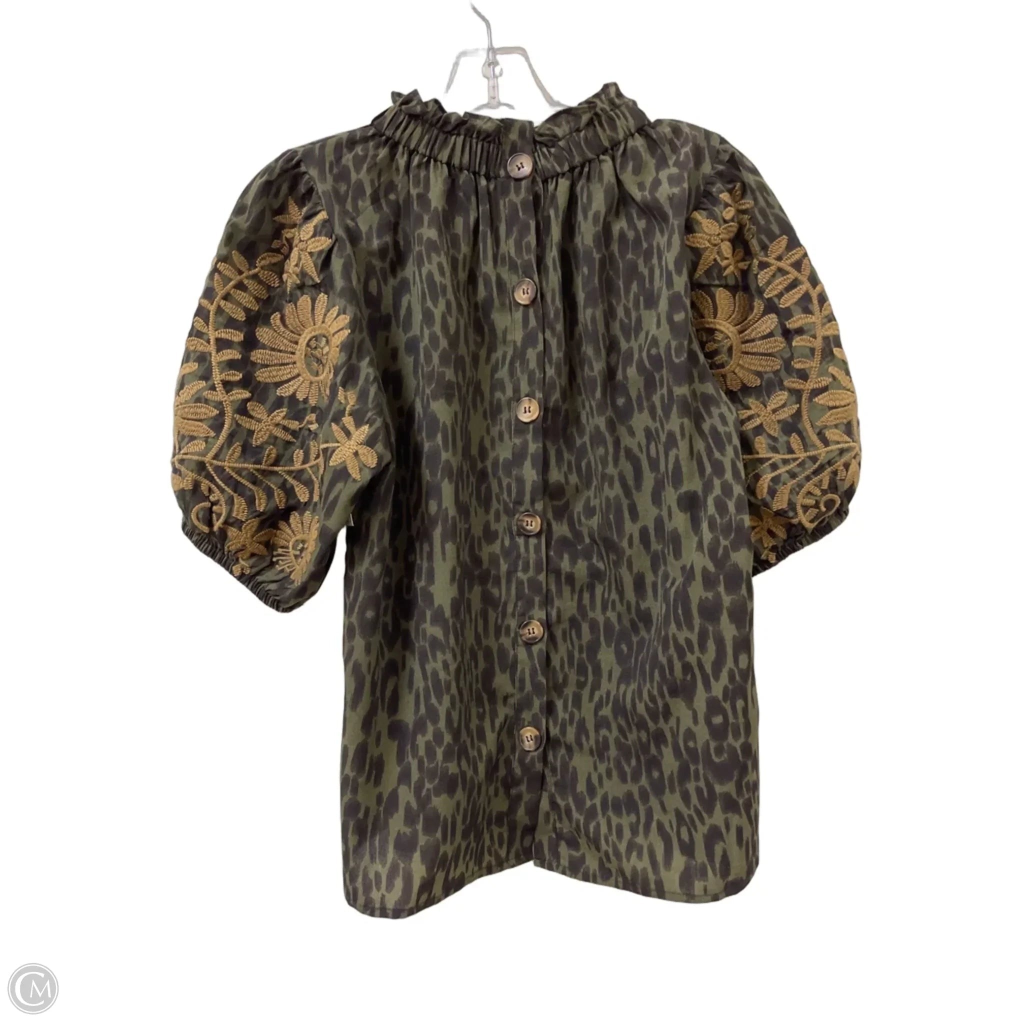 Top Short Sleeve By Thml In Green, Size: M