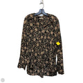 Top Long Sleeve By Pleione In Black & Cream, Size: Xl
