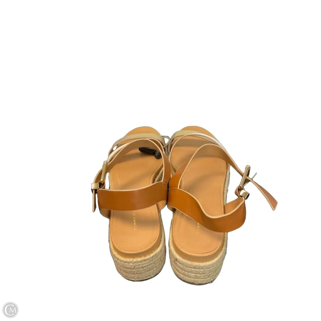 Sandals Heels Platform By Tommy Hilfiger In Brown, Size: 9