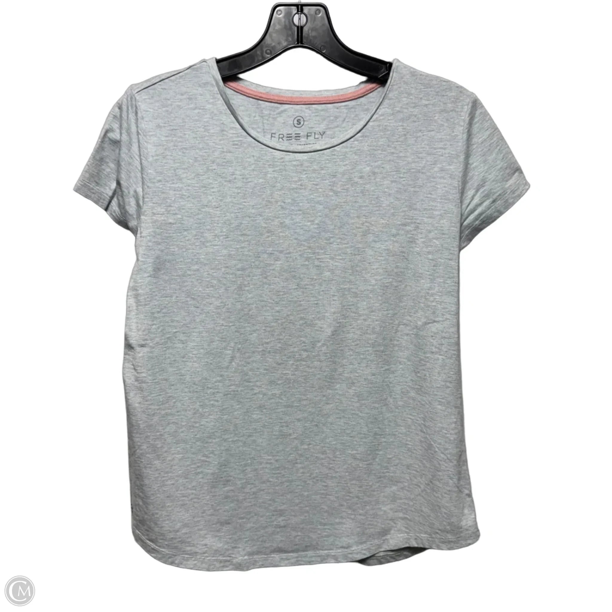 Athletic Top Short Sleeve By Free Fly In Grey, Size: S