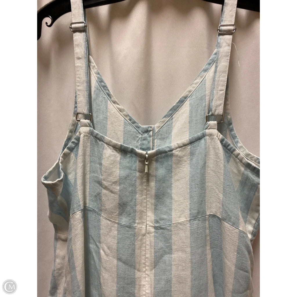 Dress Casual Midi By Saks Fifth Avenue In Blue & White, Size: L