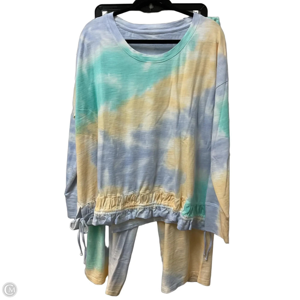 Lounge Set Pants By Soft Surroundings In Tie Dye Print, Size: Xl