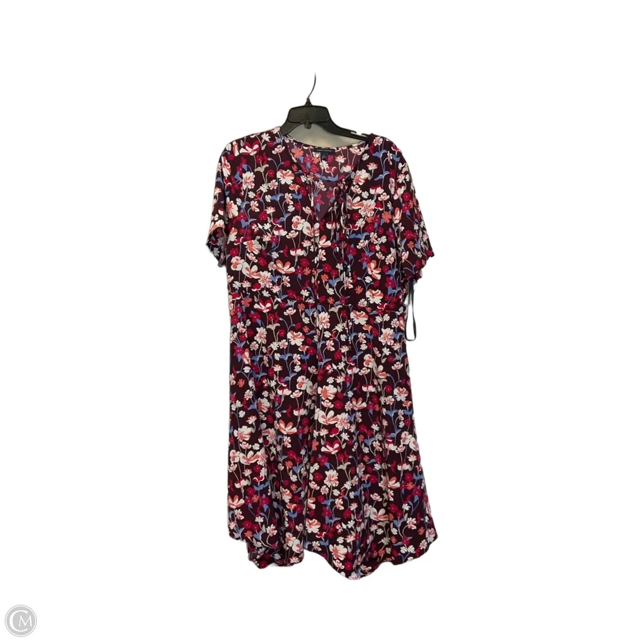 Dress Casual Midi By Tommy Hilfiger In Floral Print, Size: 16