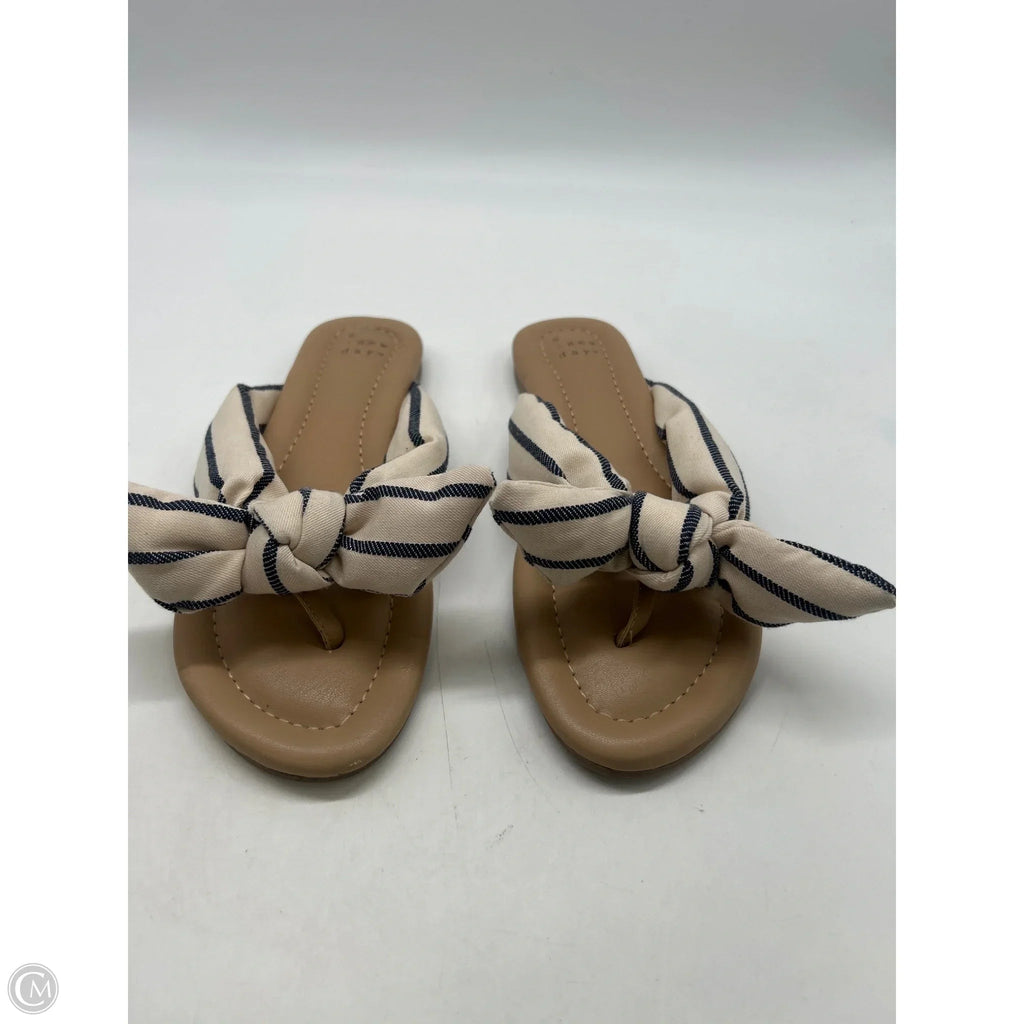 Sandals Flats By A New Day In Blue & Cream, Size: 7