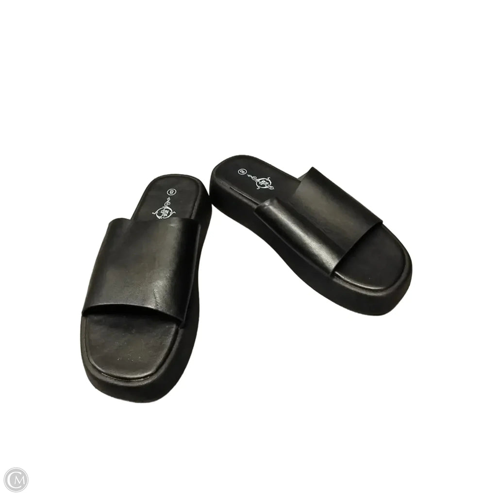 Sandals Heels Platform By Cmf In Black, Size: 8