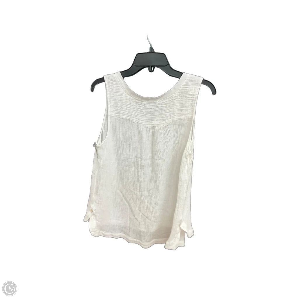 Top Sleeveless By Soft Surroundings In White, Size: L