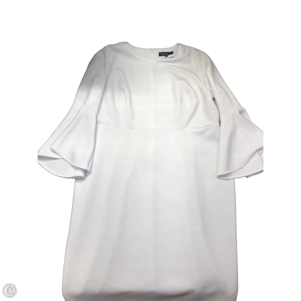 Dress Party Midi By Eloquii In White, Size: 22
