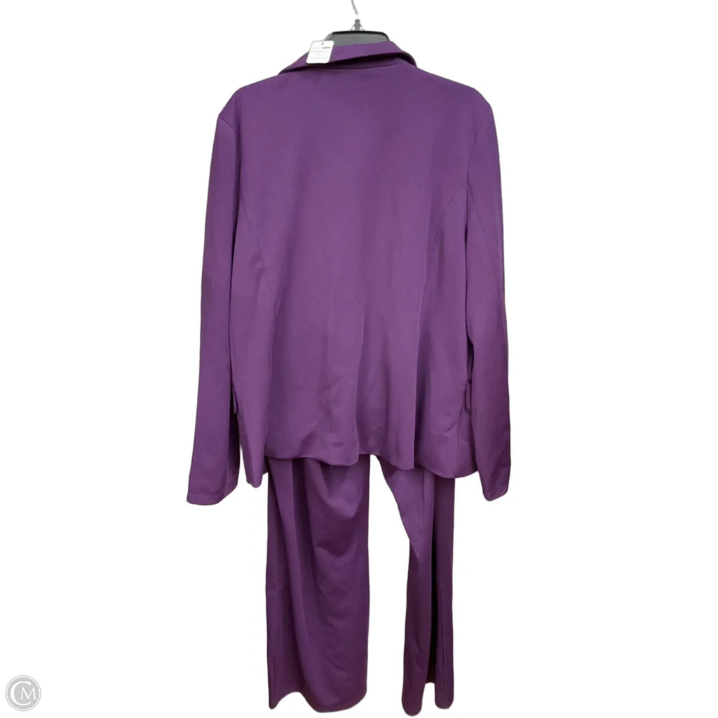Pants Suit 2pc By Fashion Nova In Purple, Size: 3x