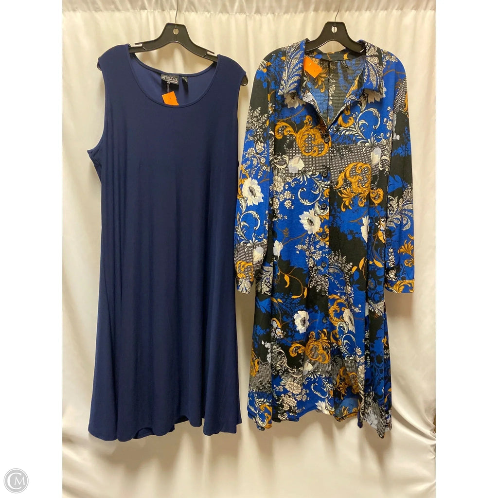 Dress Set 2pc By Clothes Mentor In Navy, Size: 2x