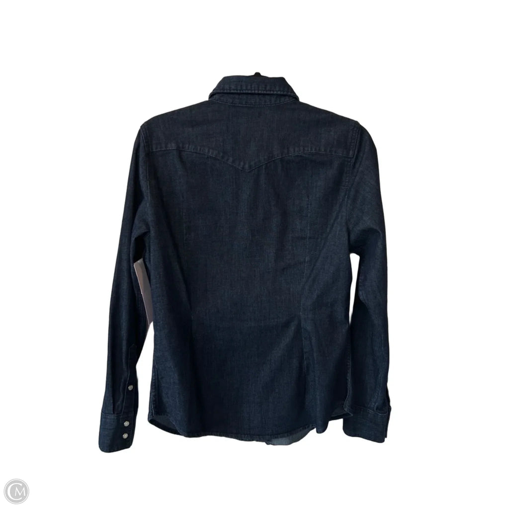Top Long Sleeve By Levis In Blue Denim, Size: M