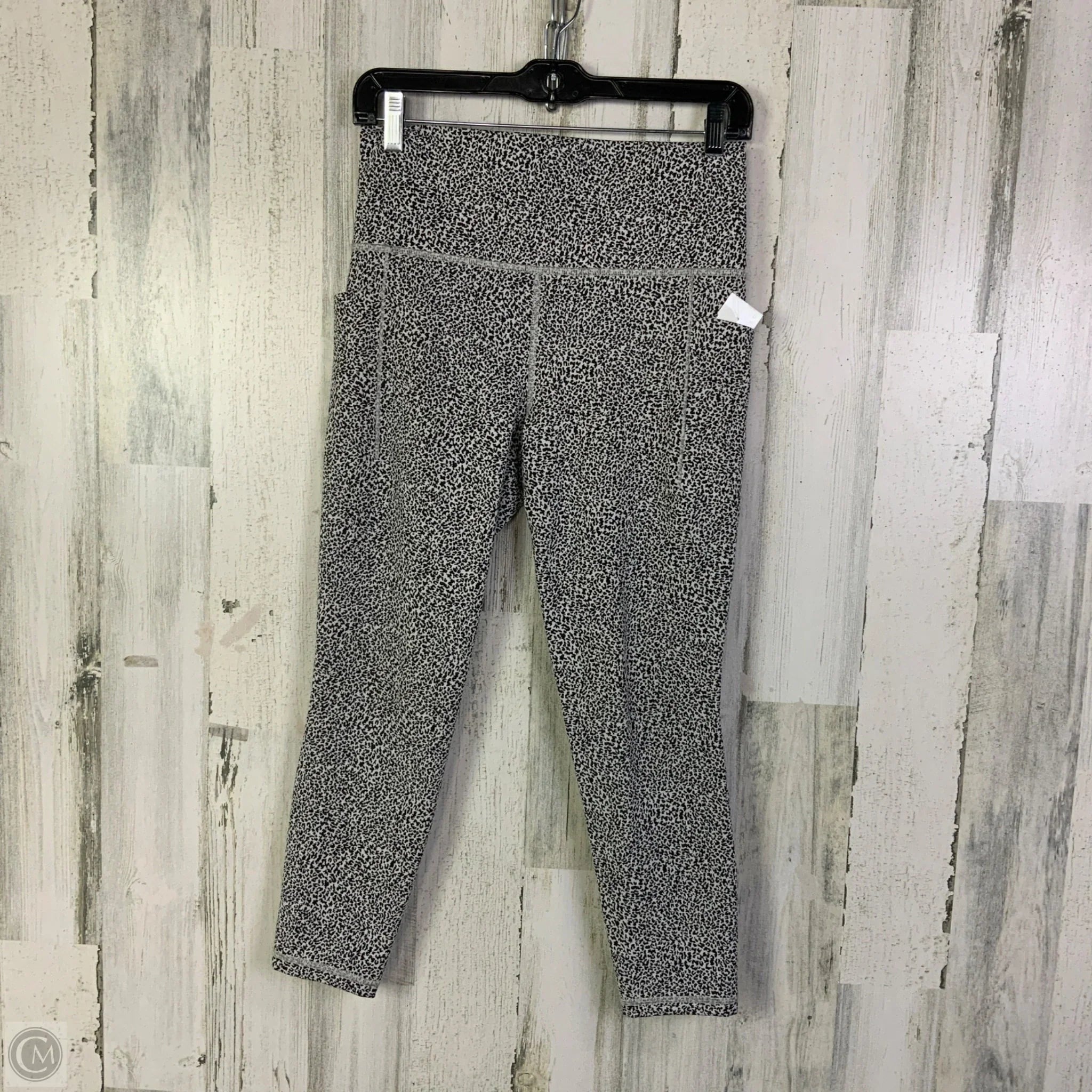 Athletic Leggings By Athleta In Black & White, Size: M