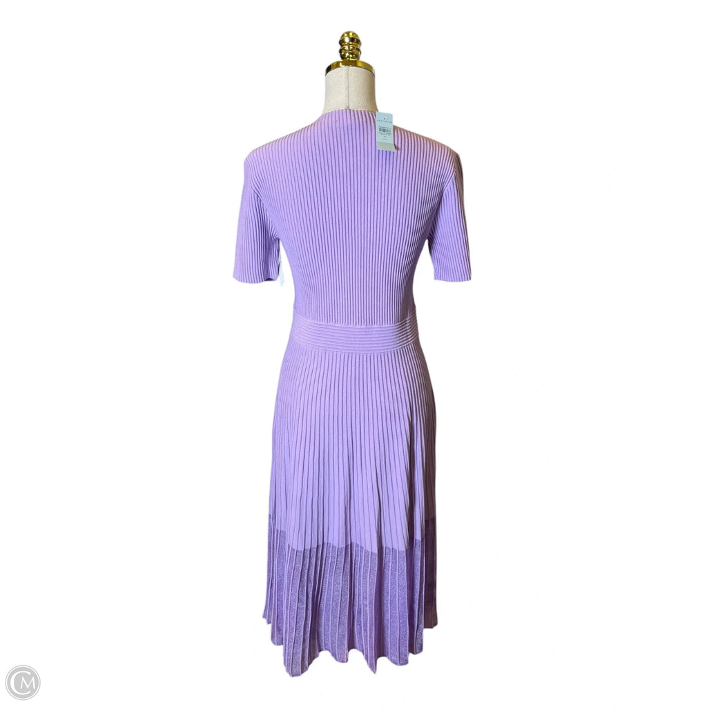 Dress Casual Midi By Ann Taylor In Purple, Size: Mp