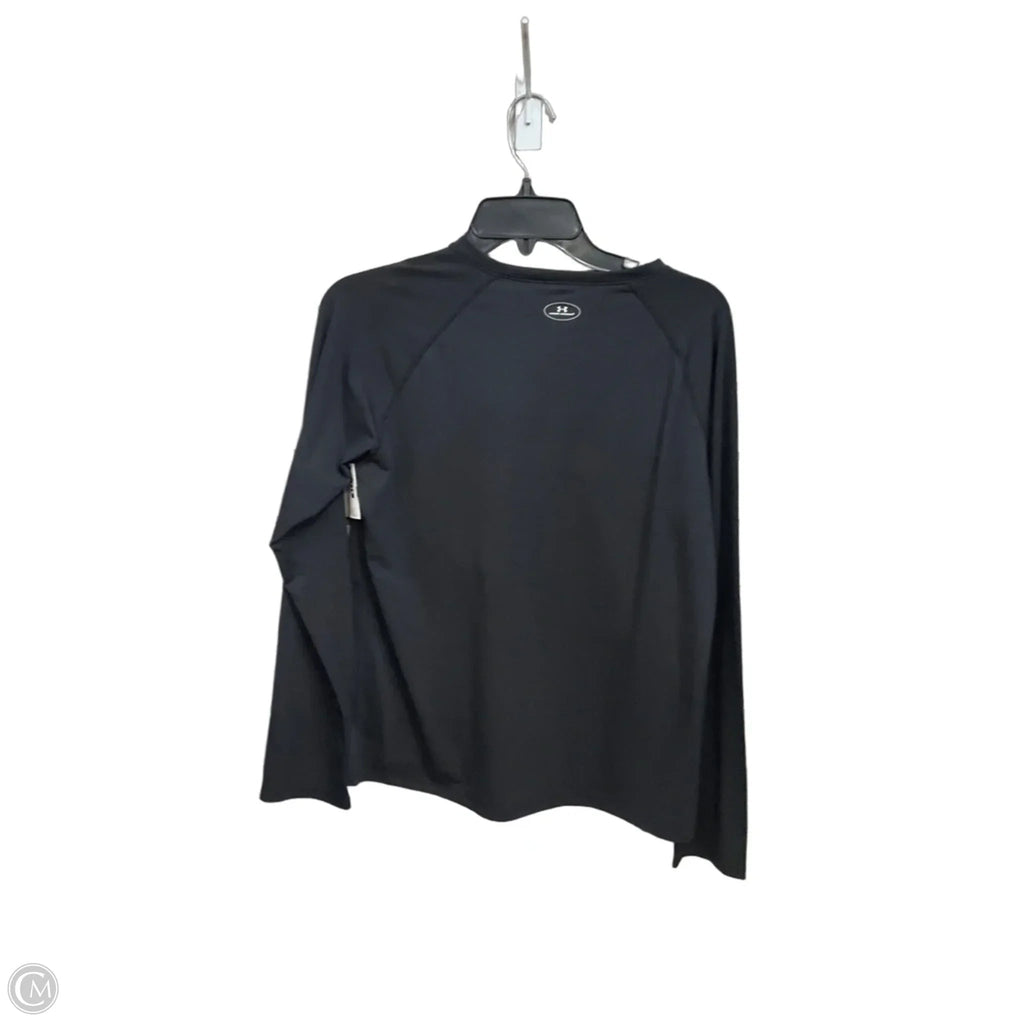 Athletic Top Long Sleeve Crewneck By Under Armour In Black, Size: L
