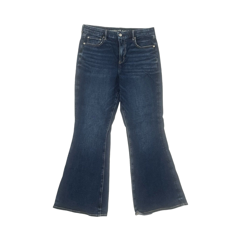 Jeans Flared By American Eagle In Blue Denim, Size:14