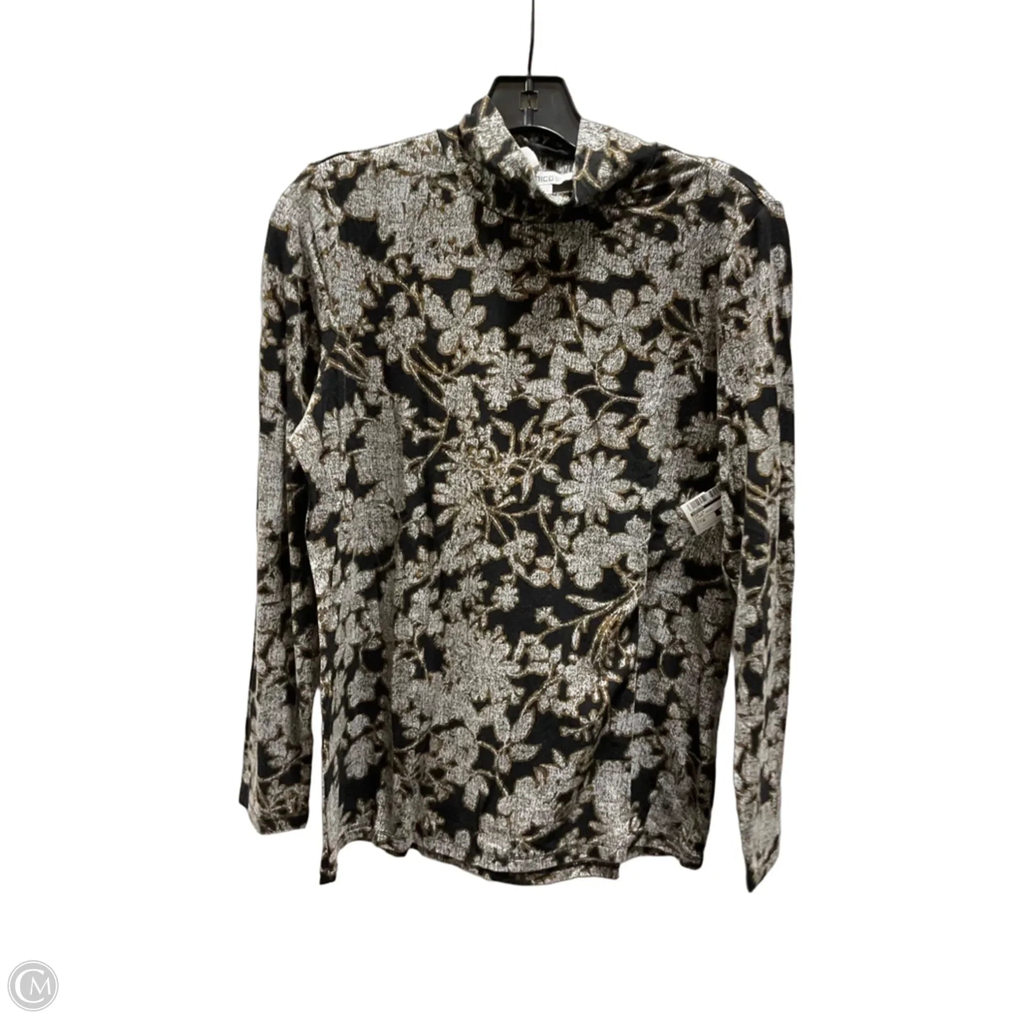 Top Long Sleeve By Chicos In Floral Print, Size: M