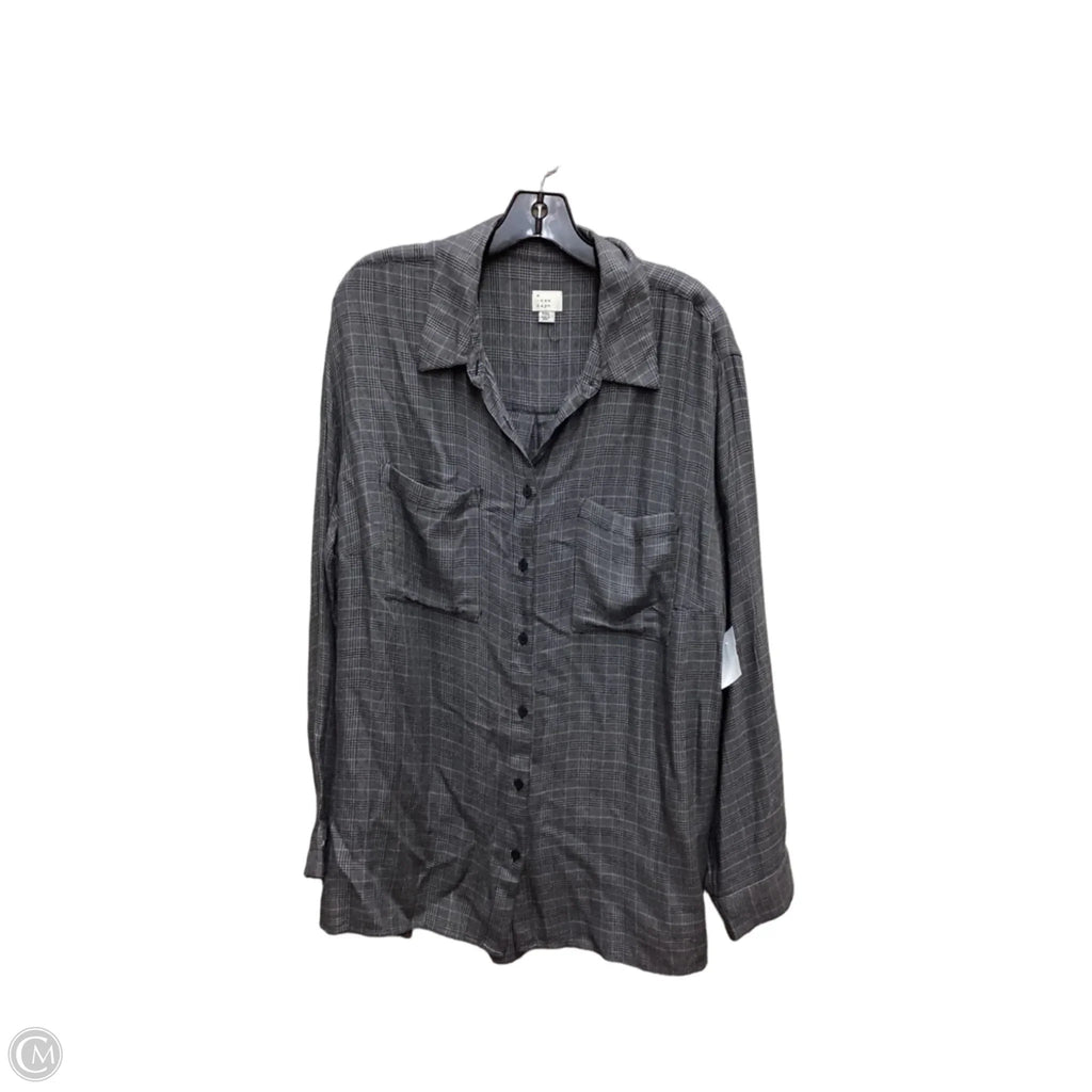 Top Long Sleeve By A New Day In Black, Size: Xxl