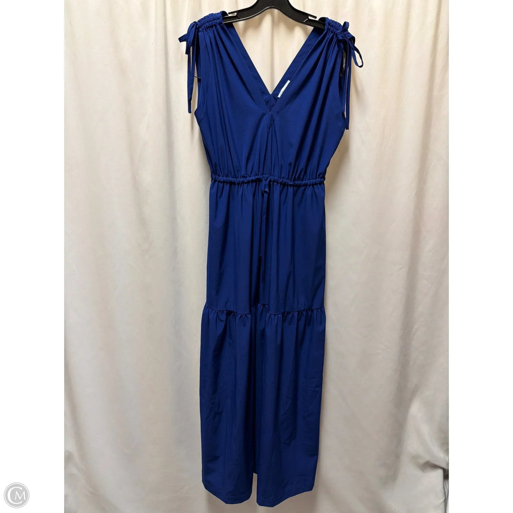 Dress Casual Maxi By Calvin Klein In Blue, Size: S