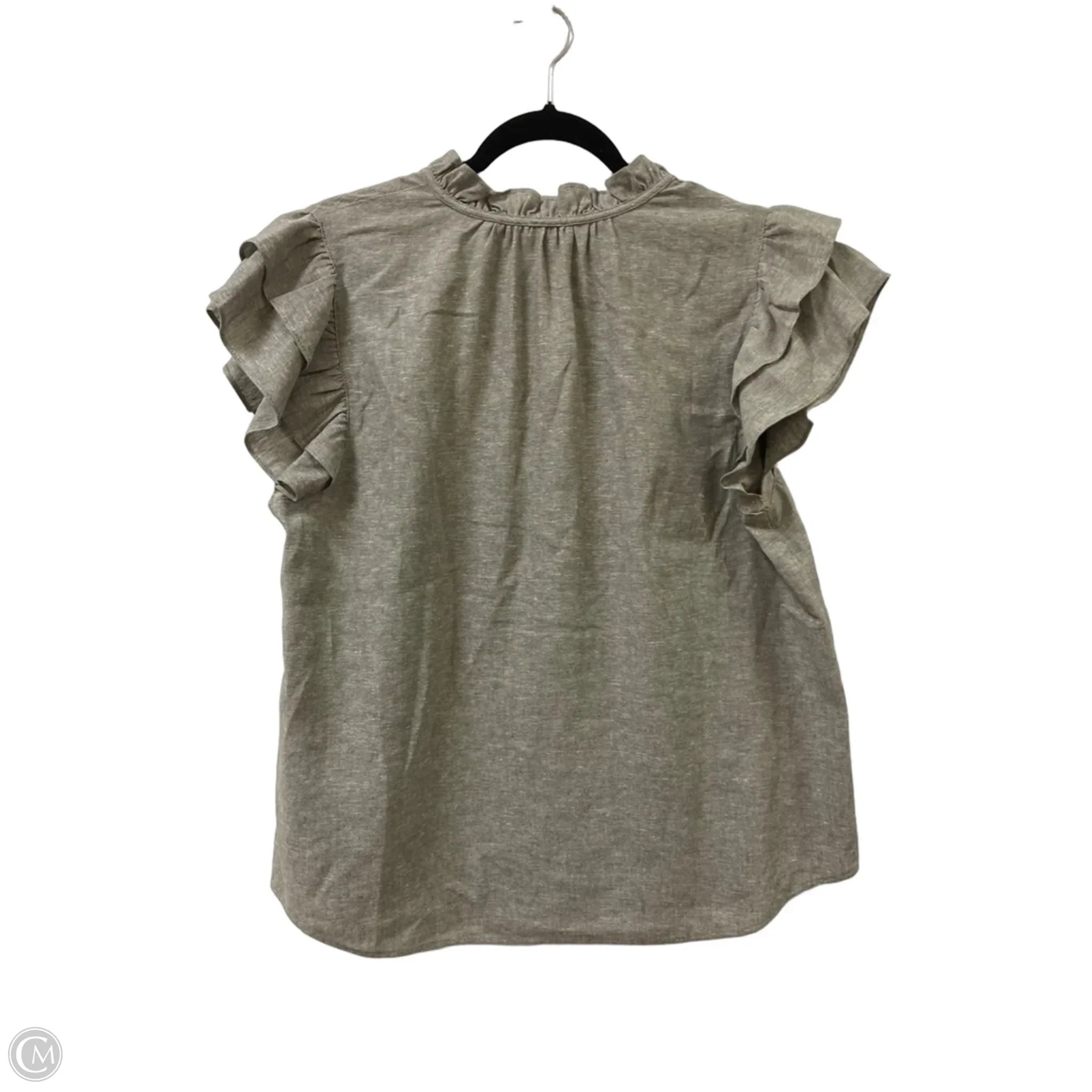 Top Short Sleeve By Anne Klein In Grey, Size: L