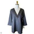 Top 3/4 Sleeve Designer By Michael Kors In Black, Size: L