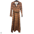 Dress Casual Midi By Clothes Mentor In Brown & Orange, Size: 2x