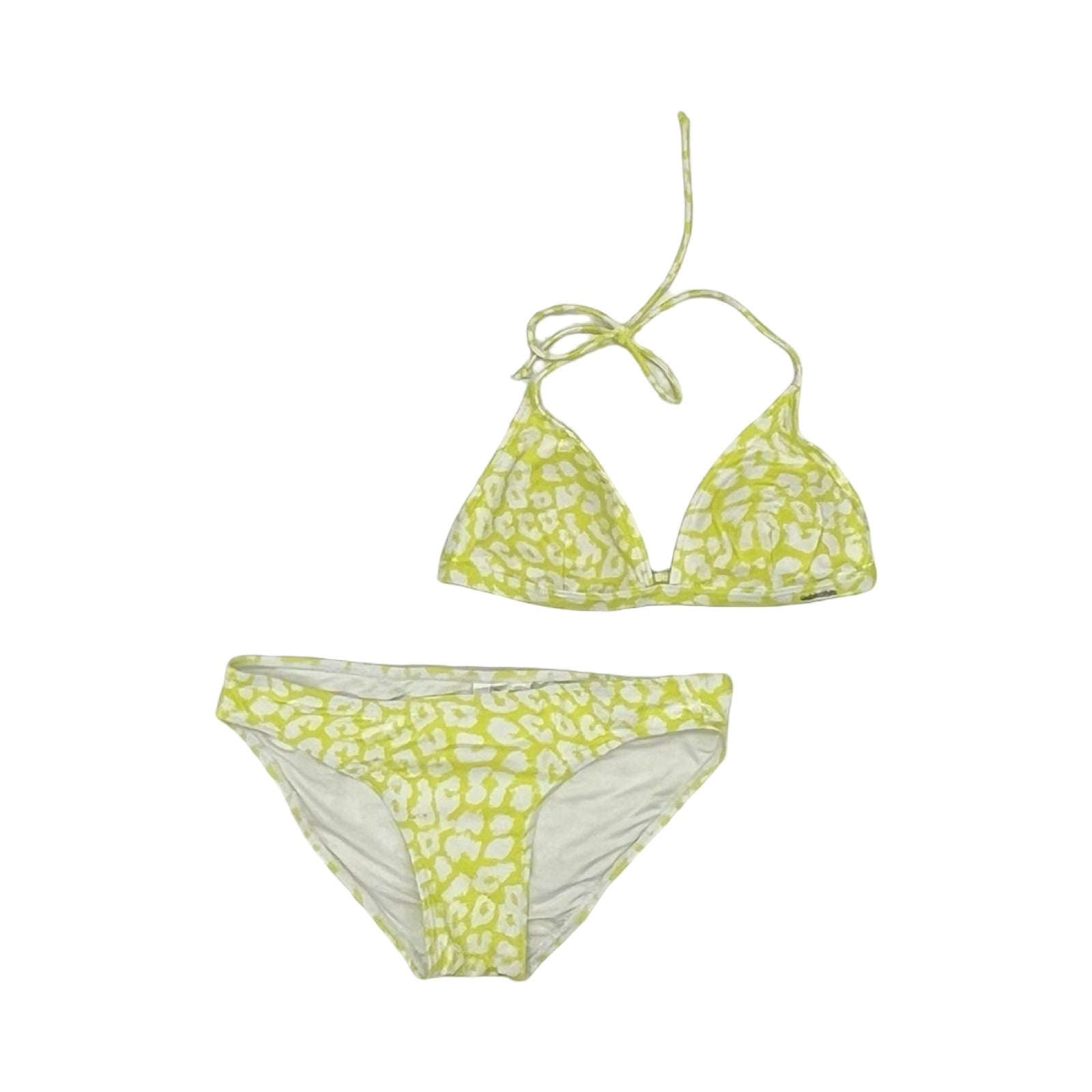 Swimsuit 2Pc By Calvin Klein In White & Yellow, Size:M