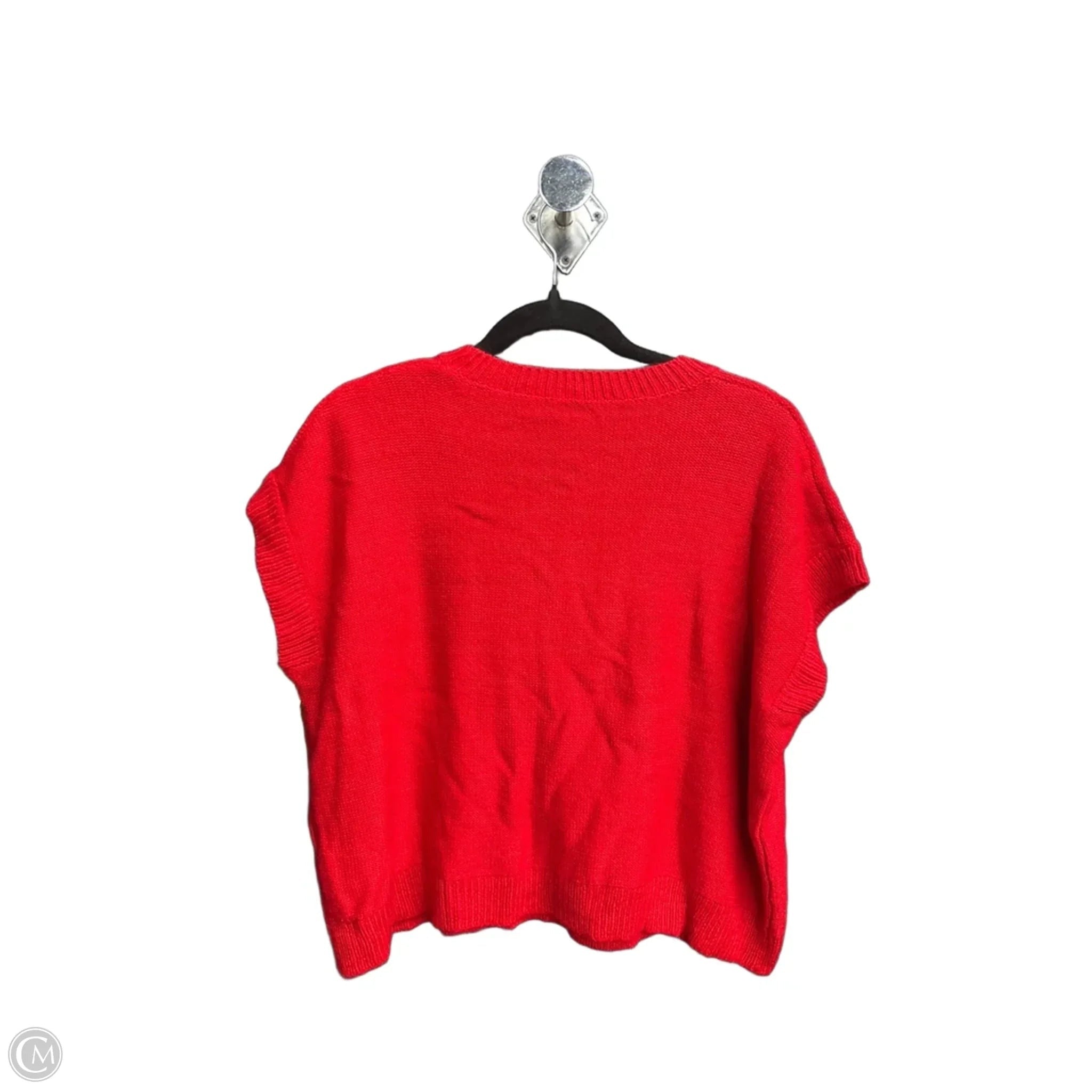 Sweater Short Sleeve By Clothes Mentor In Red, Size: S