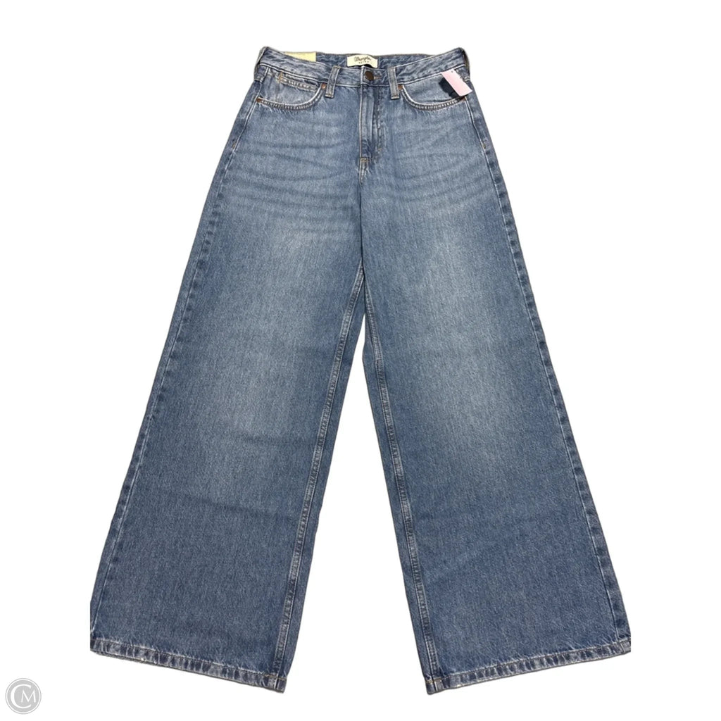 Jeans Wide Leg By Wrangler In Blue Denim, Size: 4