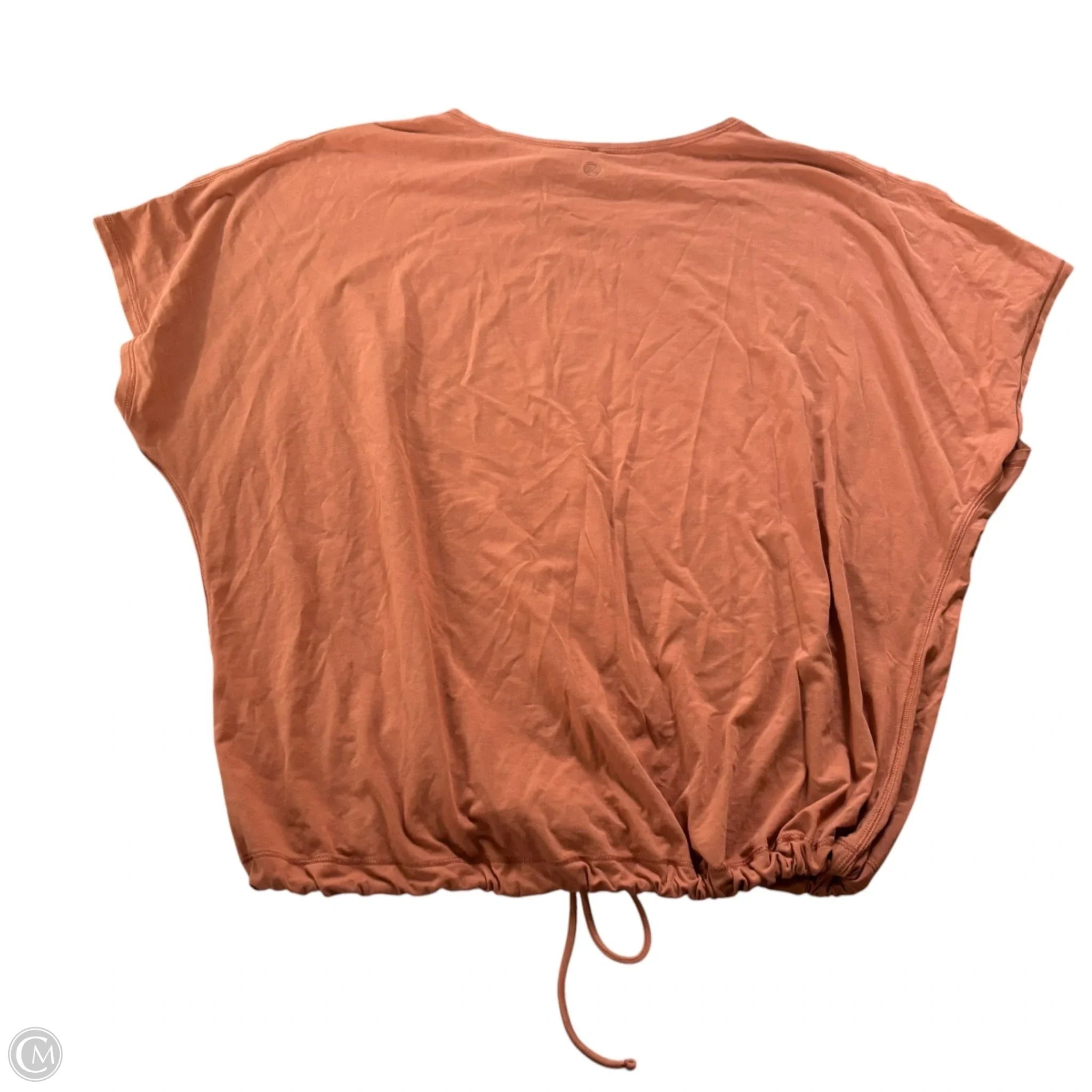 Athletic Top Short Sleeve By Lululemon In Brown, Size: M