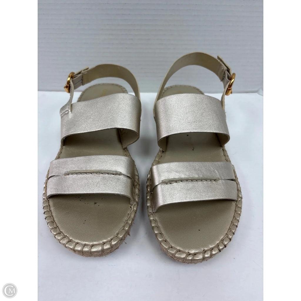 Sandals Flats By Cole-haan In Silver, Size: 7