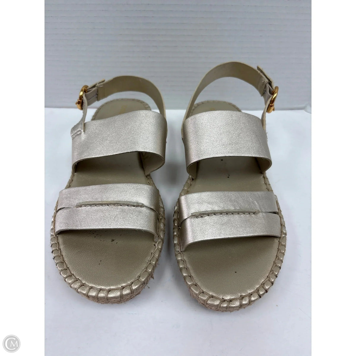 Sandals Flats By Cole-haan In Silver, Size: 7