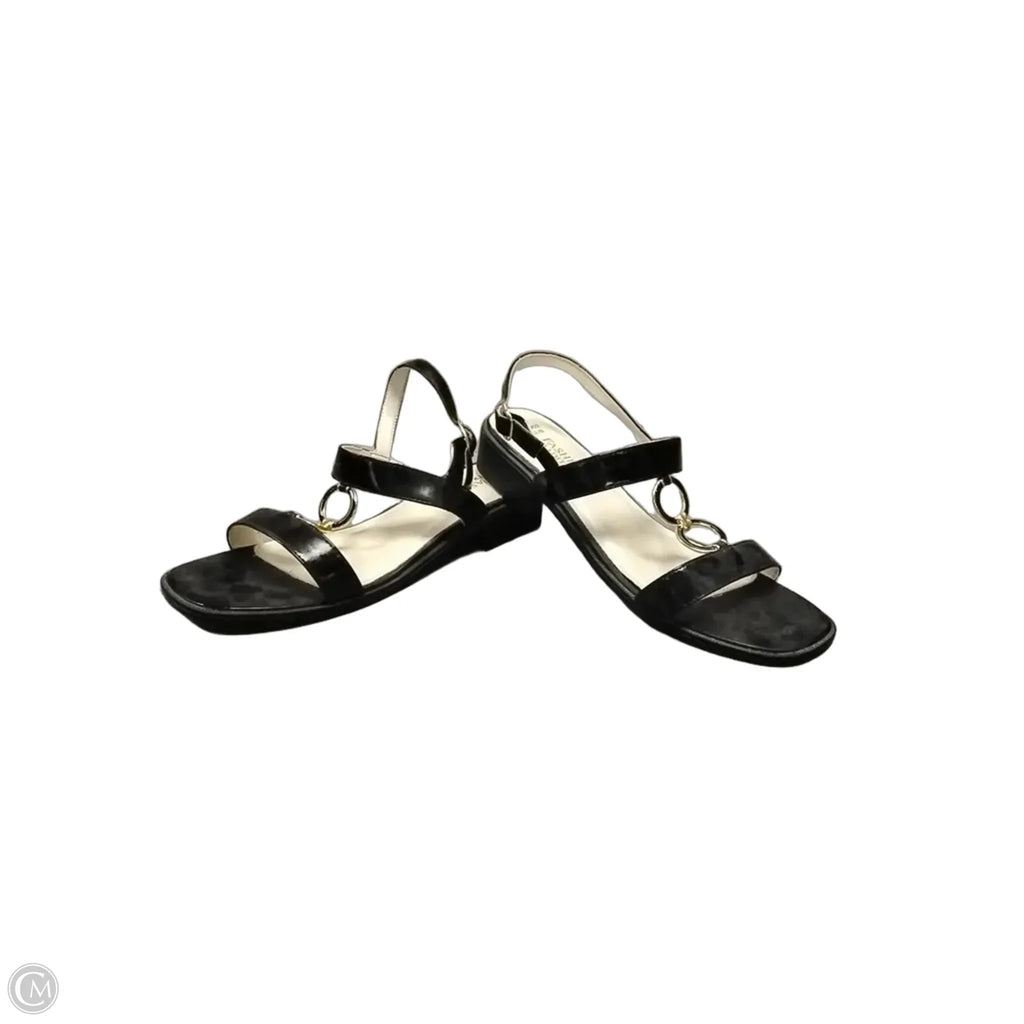 Sandals Flats By Clothes Mentor In Black, Size: 7