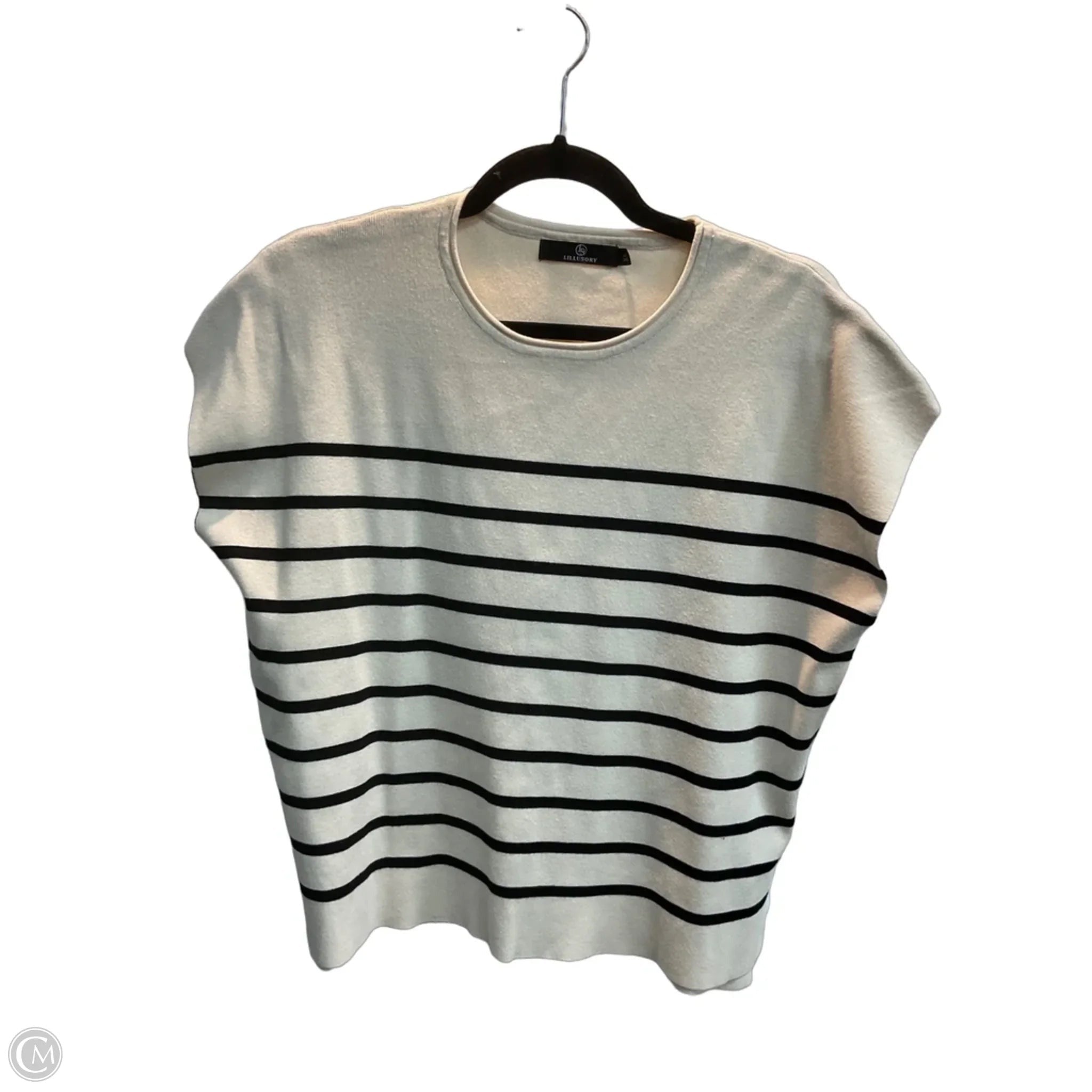Vest Sweater By Lillusory In Striped Pattern, Size: Xl