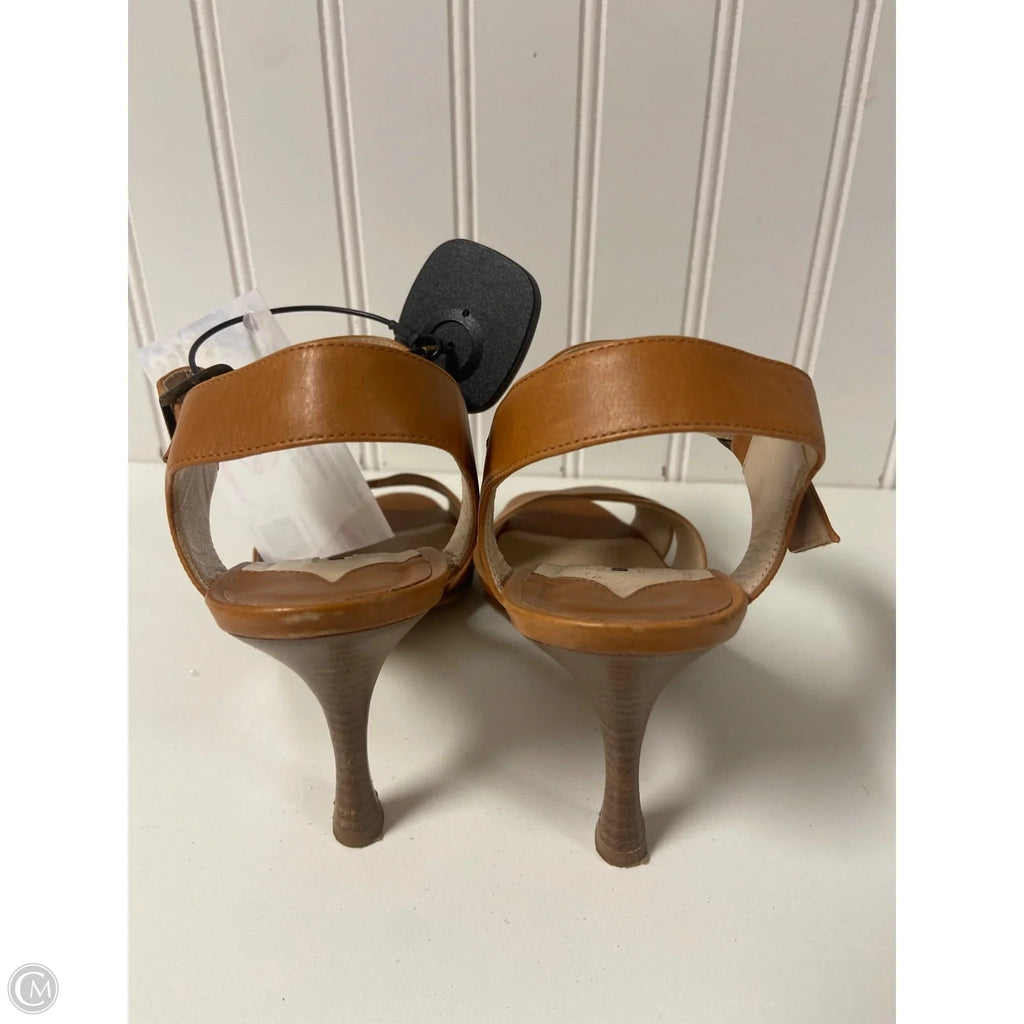 Sandals Luxury Designer By Manolo Blahnik In Brown, Size: 5