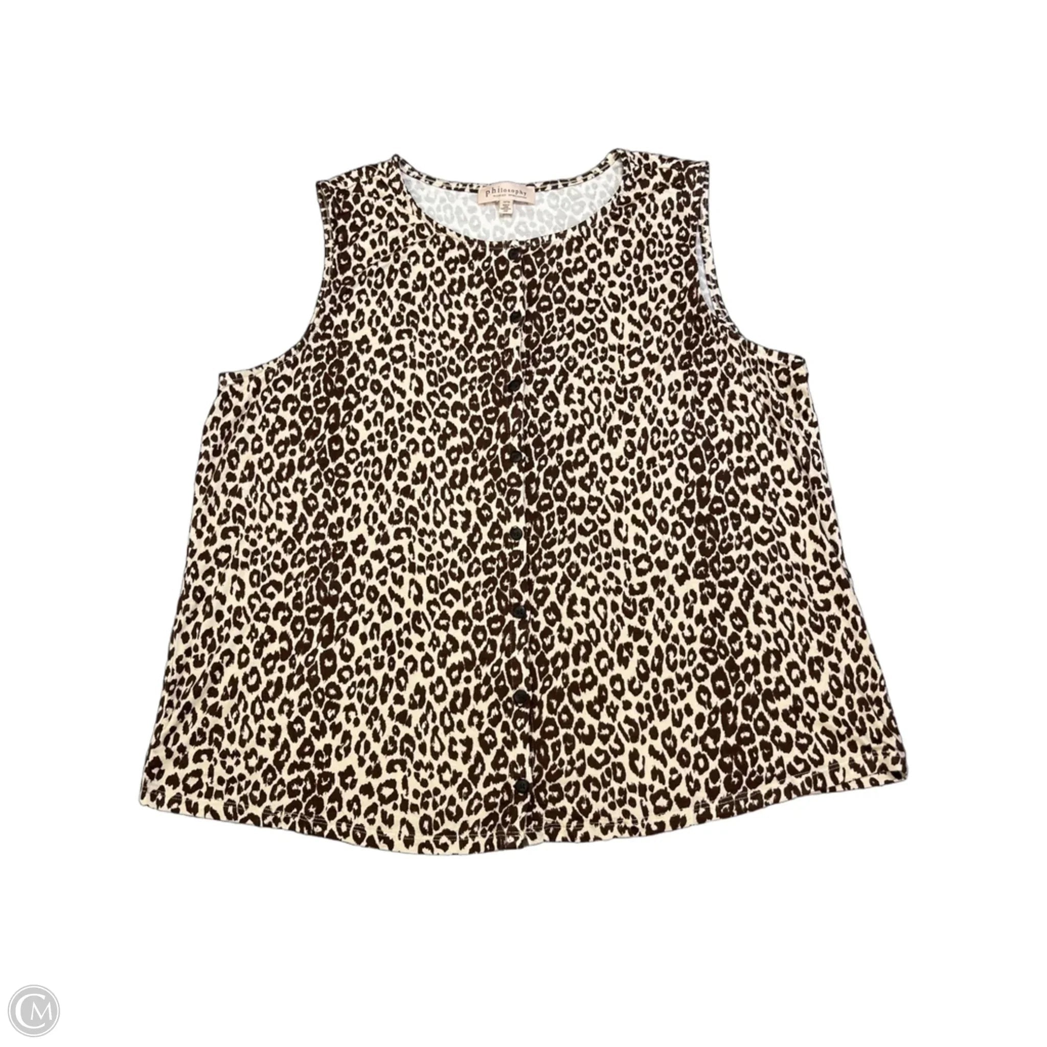 Tank Top By Philosophy In Animal Print, Size: 1x